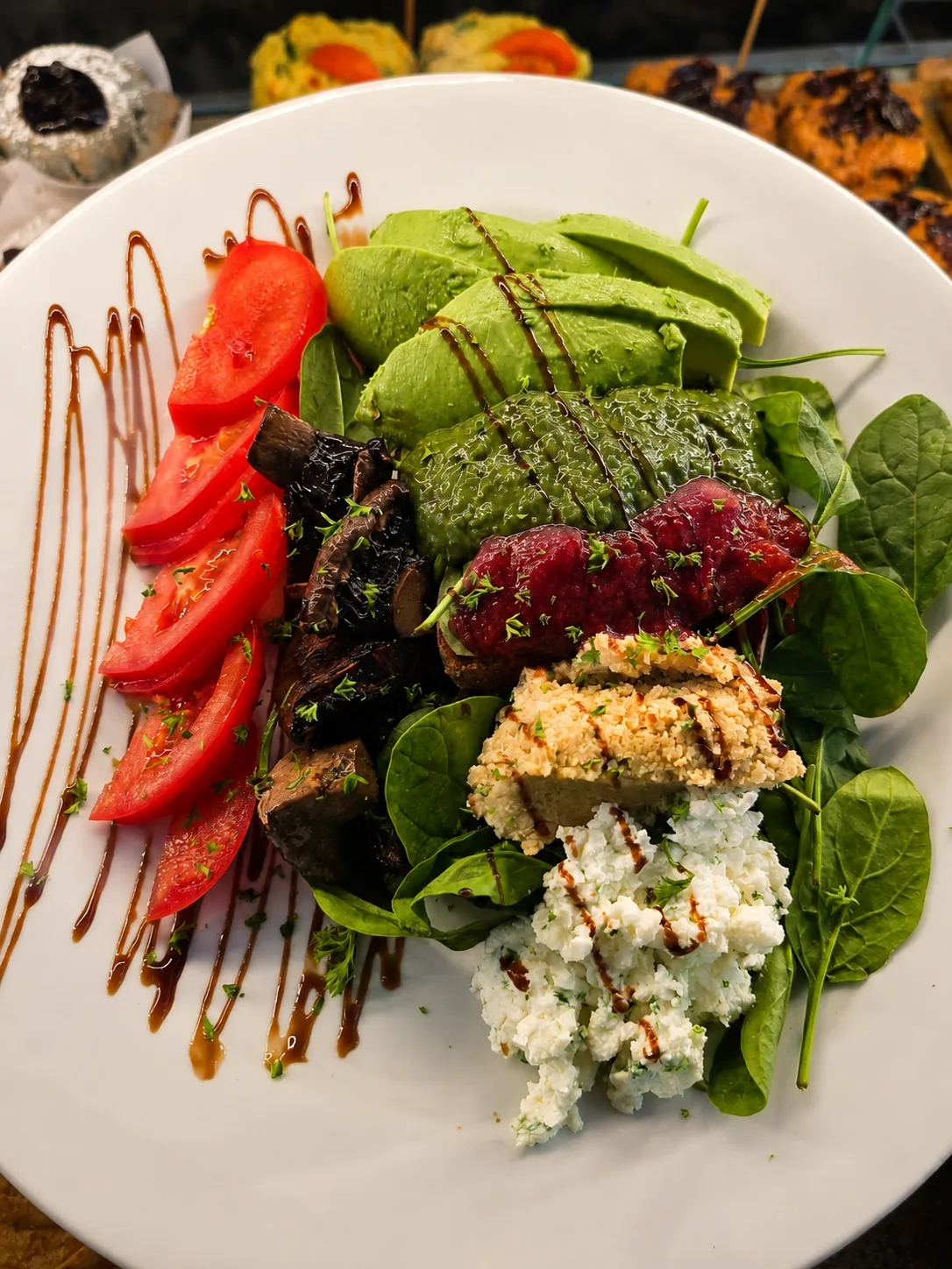 A fresh salad plate at eightyeight Cafe